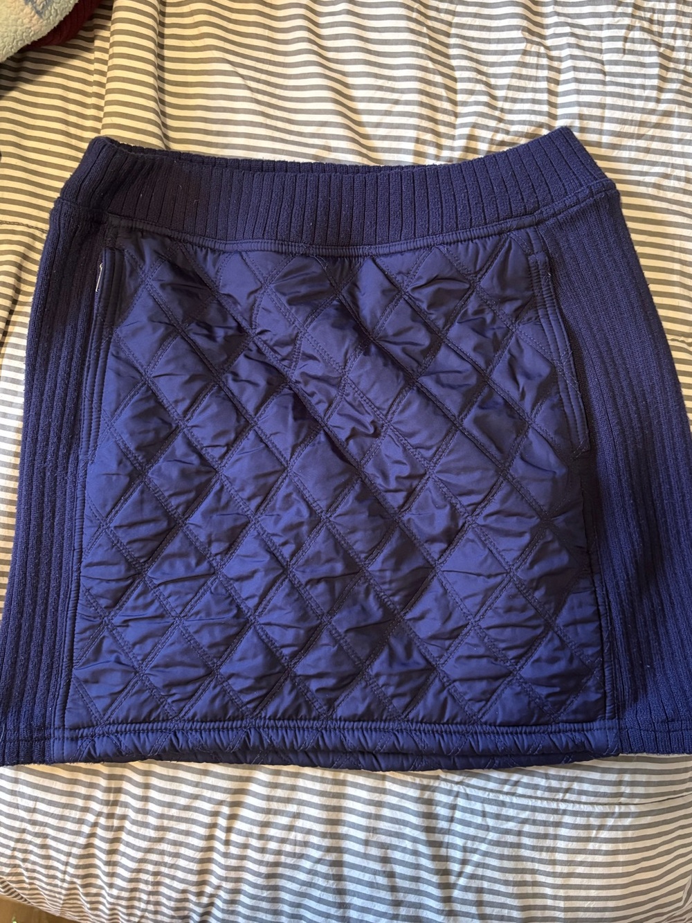 Prana Quilted Navy Mini Skirt